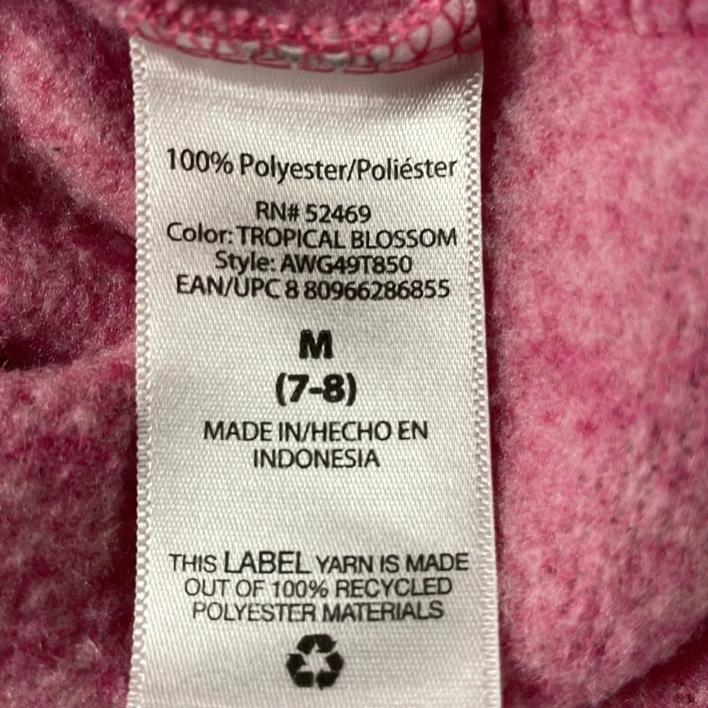 Athletic Works PINK half- Zip   sweatshirt  / Jacket with Pockets,  Girls 7-8
